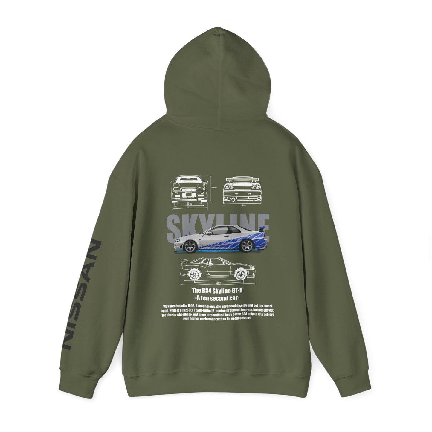 Nissan Skyline GTR R34 Hoodie