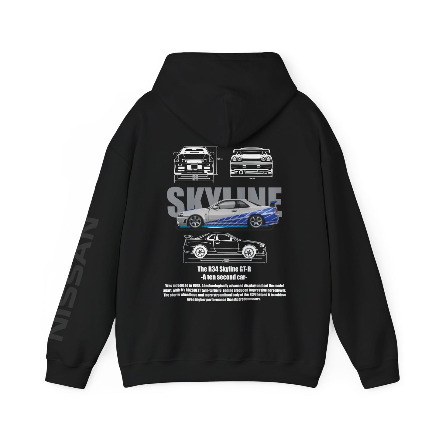 Nissan Skyline GTR R34 Hoodie